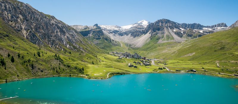 Tour du Lac de Tignes en vélo