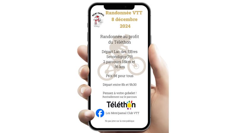 Randonnée VTT Téléthon par les Mem'Pamal