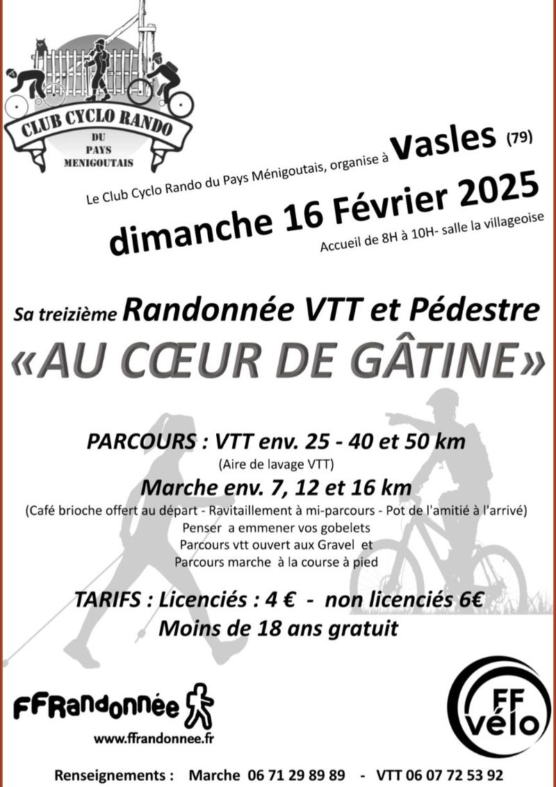 Randonnée VTT et Pédestre "Au cœur de Gâtine"